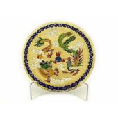 Feng Shui Dragon and Phoenix Enamel Cloisonne Plate1