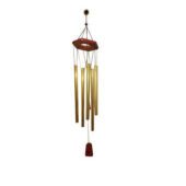 Five Metal-Rod Feng Shui Wind Chime