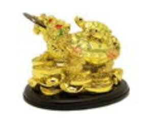 Golden Dragon Tortoise on Treasures Carrying Child