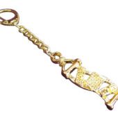 Golden Education and Exam Luck Amulet Key Chain