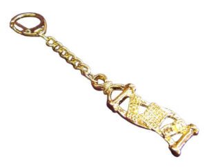 Golden Education and Exam Luck Amulet Key Chain