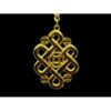 Golden Feng Shui Mystic Knot with Coins Key Chain1