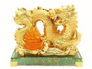 Golden Imperial Dragon with Wealth Pot1