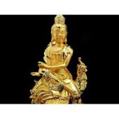 Golden Kuan Yin Riding on Phoenix1