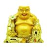 Golden Laughing Buddha Holding Ruyi on Lotus5