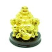 Golden Laughing Buddha for Good Fortune