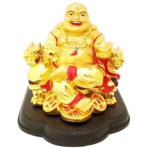 Golden Laughing Buddha for Wealth Luck