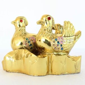 Golden Mandarin Ducks for Romance Luck