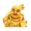 Golden Travelling Laughing Buddha for Good Wealth1
