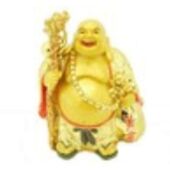 Golden Travelling Laughing Buddha with a Big Sack