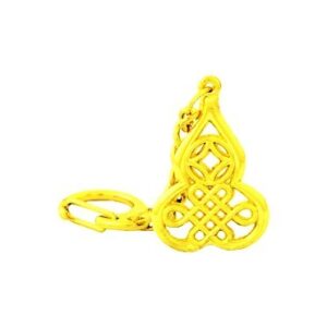 Golden Wulou with Mystic Knot and Coin Key Chain