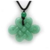 Green Aventurine Mystic Endless Knot Pendant Necklace