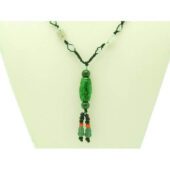 Green Jade Cylindrical Column for Growth & Expansion Necklace1