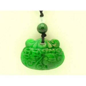 Green Jade Purse Pendant & Necklace1