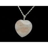 Heart Shape Rose Quartz Pendant with Chain1