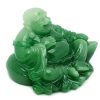 Jade Green Relaxing Laughing Buddha with Gold Ingot3