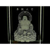 Laughing Buddha 3D Laser Engraved Glass with Light Base3