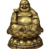 Laughing Buddha with Ruyi on Lotus