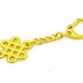 Mystic Knot Good Luck Golden Key Chain