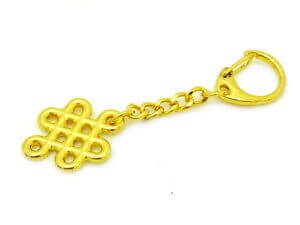 Mystic Knot Good Luck Golden Key Chain