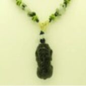 Obsidian Pi Yao Feng Shui Necklace