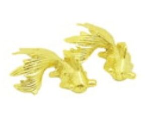 Pewter Golden Gold Fish for Wealth