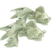 Pewter Good Fortune Gold Fish1