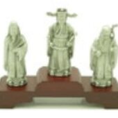 Pewter Three Star Deities Fuk Luk Sau