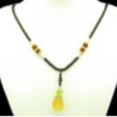 Pineapple Liuli Glass Pendant Necklace