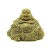 Purple Clay Sand Zisha Green Color Sitting Laughing Buddha (M)1