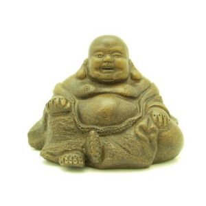 Purple Clay Sand Zisha Green Color Sitting Laughing Buddha (M)1