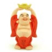 Red Robe Laughing Buddha Lifting Gold Ingot