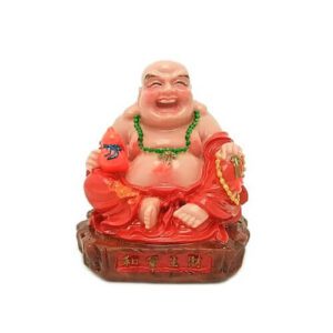 Red Robe Sitting Laughing Buddha with Wu Lou