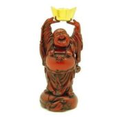 Redstone Standing Laughing Buddha Lifting Gold Ingot