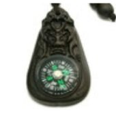 Sandalwood Dragon Head Compass with Kuan Yin Key Chain