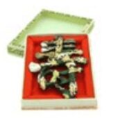 Sau Shaped Chinese Calligraphy Ink Stick with Eight Immortals