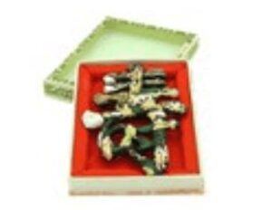 Sau Shaped Chinese Calligraphy Ink Stick with Eight Immortals
