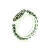 Tortoise Shell Longevity Dzi with 8mm Hematite Bracelet1