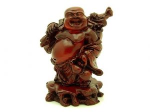 Travelling Laughing Buddha In Red Robe1