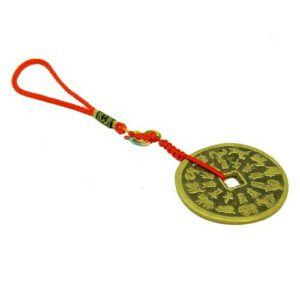 6 Pezzi Di Amuleti Cinesi Bagua Tai Sui In Ottone Con Monete Portafortuna Feng Shui + Borsa Regalo - 3