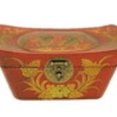 Vintage Oriental Ingot-Shaped Jewellery Box