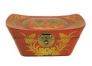 Vintage Oriental Ingot-Shaped Jewellery Box