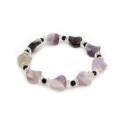 Warped Button-Shaped Amethyst Crystal Bracelet1