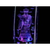 Wealth God 3D Laser Engraved Glass with Light Base1