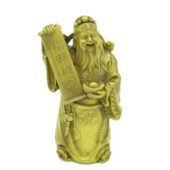 Wealth God with Ingot and Good Fortune Scroll1