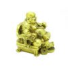 Wealthy Brass Laughing Buddha Sitting on Dragon Chair2