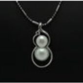 Wu Lou Silhouette with Number 8 Pearl Pendant