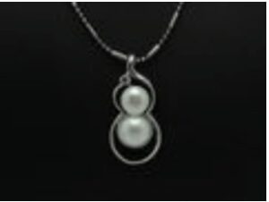 Wu Lou Silhouette with Number 8 Pearl Pendant