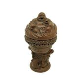 Zisha Clay Laughing Buddha with Ruyi Incense Burner1