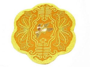 10Crt Gold Thread Silk Embroidered Bird With Sau Mat1